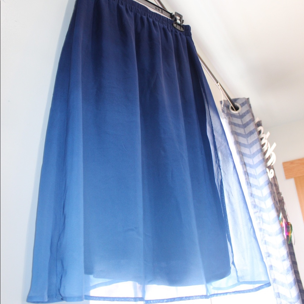 SALE Elegant Ombré Blue Skirt